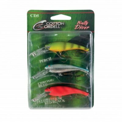 Cotton Cordell Wally Diver 3-Piece Variety Pack Bass and Walleye Fishing Lure