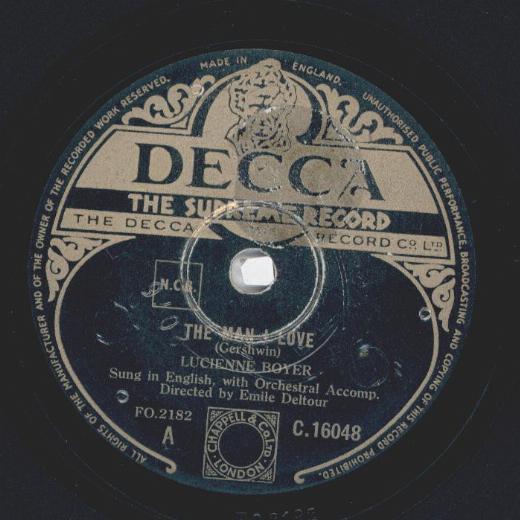 Lucienne Boyer - The Man I Love / Too Many Memories