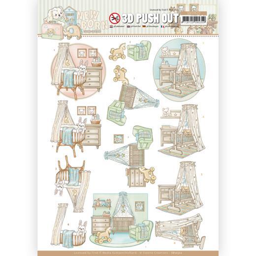 3D-Stanzbogen - Yvonne Creations - Newborn Baby - Babyzimmer