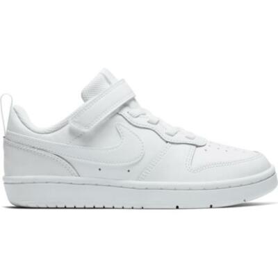 Scarpe bambino bambina Nike Court Borough bianco strappo tennis scuola asilo