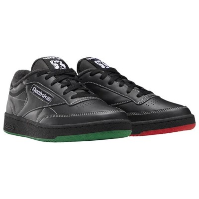 Reebok x Human Rights Now! Club C 85 Sneakers | Black/Grey/Red/Green | Sz: 10.5