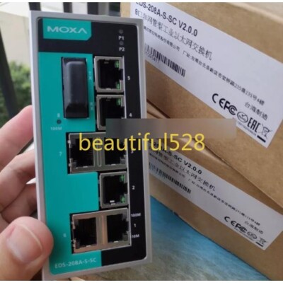 1PC New MOXA EDS-208A-S-SC Industrial Ethernet Switch Expedited Shipping