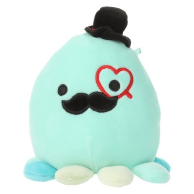 Original Squishmallows *EIKO VALENTINES MUSTACHE OCTOPUS* 4.5'' MINI NWT