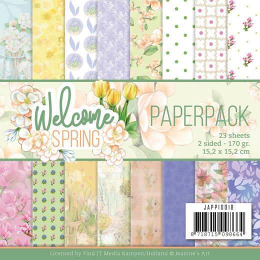 Paperpack - 15,2 x 15,2cm - Jeanines Art - Welcome Spring – 170gr -