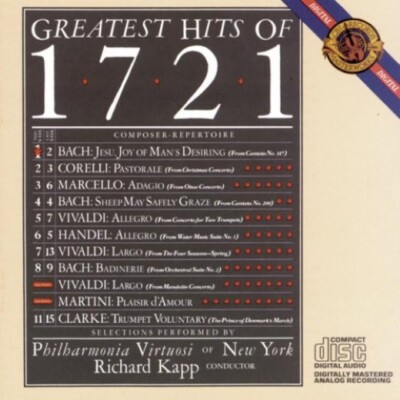 Greatest Hits of 1721 - Music CD -  -  1990-10-25 - CBS Records - Very Good - Au