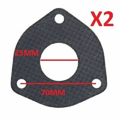2PCS Scooter Moped Exhaust Gasket GY6 35MM INNER DIAMETER 3 BOLT STYLE M GS44