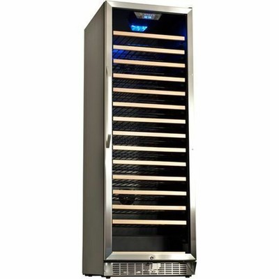 166 Bottle Stainless Steel Commercial Wine Cooler, Built-In Fridge Chill Cellar