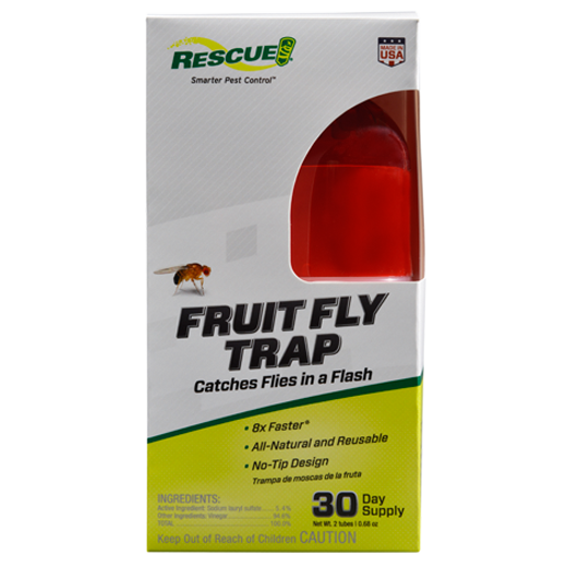 Rescue Fruit Fly Trap FFTR Reusable flies gnats 1 trap 2 refills FFTR Rescue!