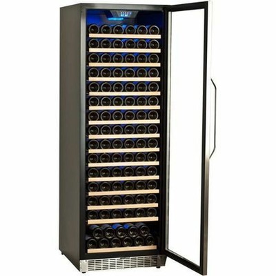 166 Bottle Stainless Steel Commercial Wine Cooler, Built-In Fridge Chill Cellar