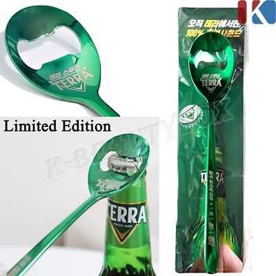 Terra Beer Spooner Limited Edition Korean Spoon Shape Green Bottle Opener NEW