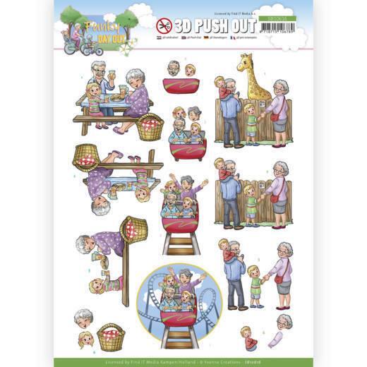 3D-Stanzbogen - Yvonne Creations - Funky Hobbies - Zoo