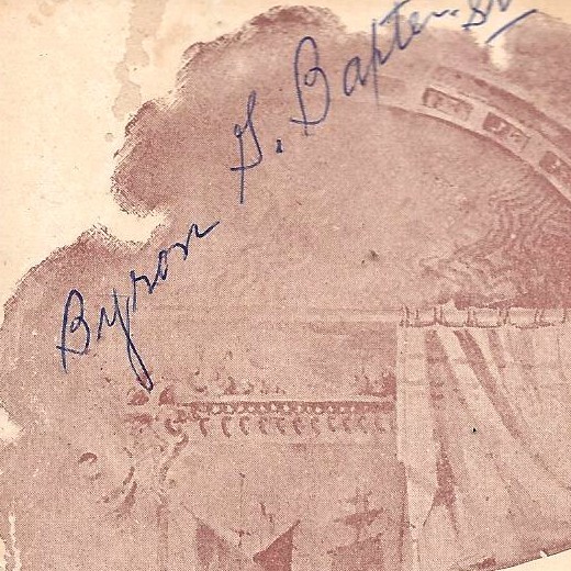 What Cheer Iowa Historical Cabinet Photo Card of Byron G. Bapter Sr.