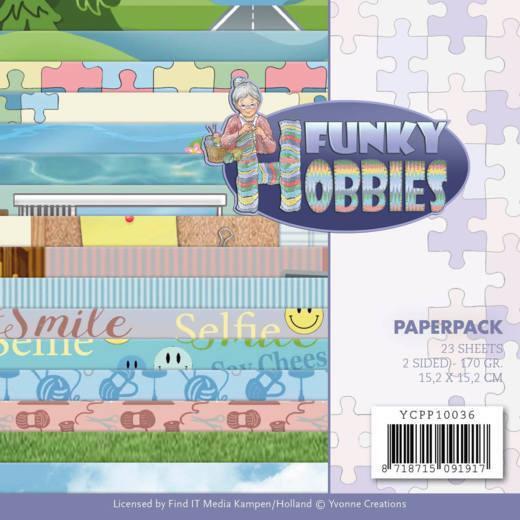 Paperpack - 15,2 x 15,2cm - Yvonne Creations - Funky Hobbies – 170gr -