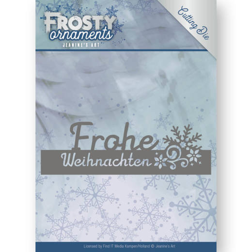 Stanzschablone - Jeanines Art - Frosty Ornaments - Text - Frohe Weihnachten