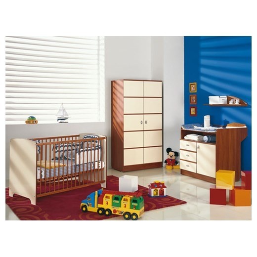 baby nursery furniture set, 4 pieces wardrobe, cotbed, chest of