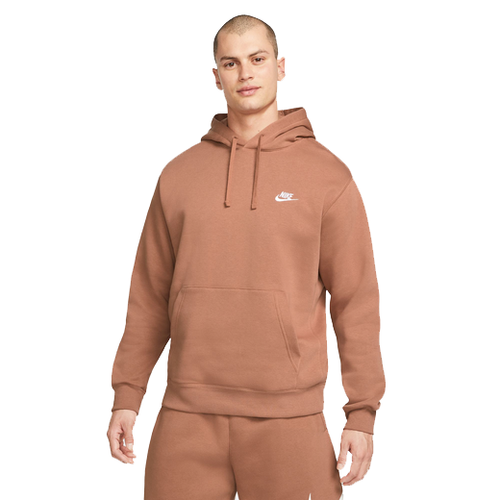 Мужская толстовка с капюшоном Nike Sportswear из минеральной глины/белого флиса (BV2654 215)