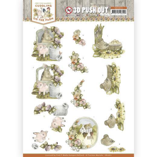 3D-Stanzbogen - Precious Marieke - Cuddling on the Farm - Enten