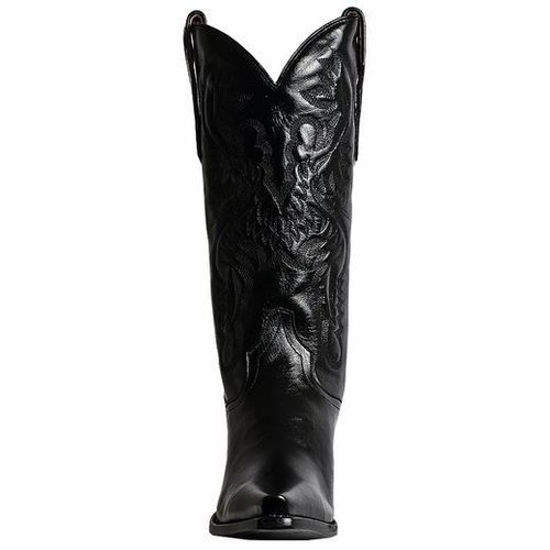 Pre-owned Dan Post Womens Maria Cowboy Black Leather 13" Snip Toe Boots Dp3200 5-11