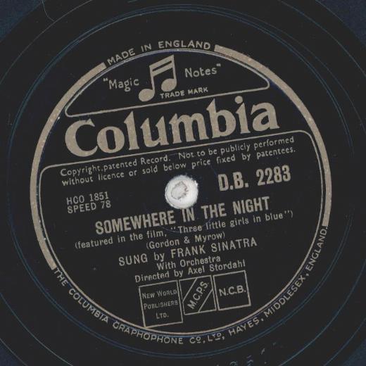 Frank Sinatra - Somewhere in the Night / The Things we did last Summer
