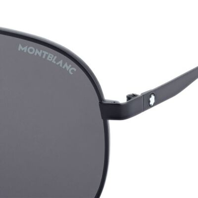 Pre-owned Montblanc Men Sunglasses  Aviator Top Gun 123928 Women Pilot In Black Gray Lenses