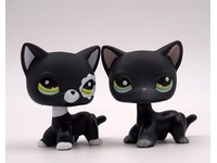 LITTLEST PET SHOP LPS#336 black cat pink nose g//b eyes
