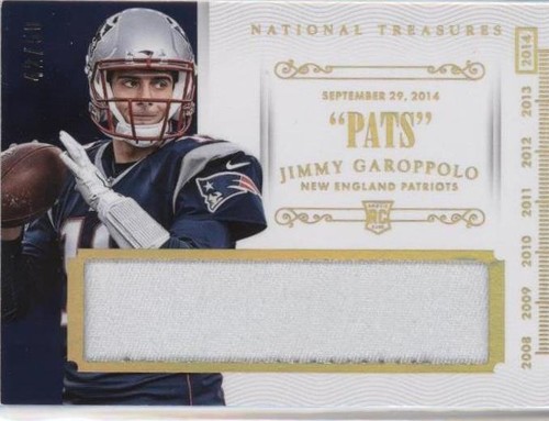 2014 Panini National Treasures Jimmy Garoppolo #TM-JG
