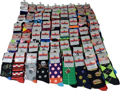 48 Pairs Wholesale Bulk Lot Novelty Design Socks