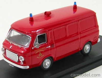 RIO-MODELS 4236 SCALA 1/43 FIAT 238 VAN VIGILI DEL FUOCO 1976 RED MODEL