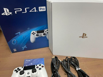 SONY PS4 PlayStation 4 Pro Glacier White 1TB CUH-7200B B02 Japan  Excellent!!!