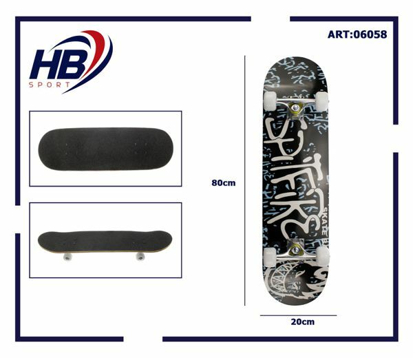 Skateboard Skate In Legno Fantasia Colorato Adulto Ragazzi 80cm 06058 dfh
