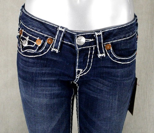 Pre-owned True Religion Jeans Women's Joey Super T Dusty Skies Dark Wash Flare 10503nbt2