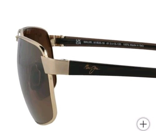 Pre-owned Maui Jim The Bird Polarized Sunglasses 835-16 Hcl Bronze Monel Metal Men In Gray