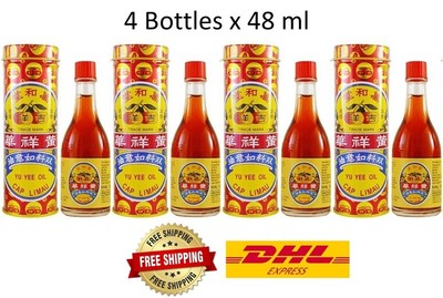 4X 48ml Yu Yee Oil Cap Limau Baby Oil For Relief Baby Colic Stomach Wind