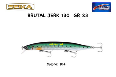 SEIKA BRUTAL JERK 130mm COL 103 GREEN 23gr SINKING MINNOW SPINNING MARE 4501704