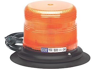 Ecco 7945A-VM LED Beacon Pulse II 12-48VDC Pulse8 Flash Amber Vacuum Mount