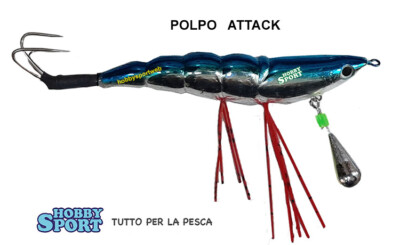 POLPARA POLPO ATTACK EXPERT BLUE SILVER 15+15 GR PESCA MARE POLPO