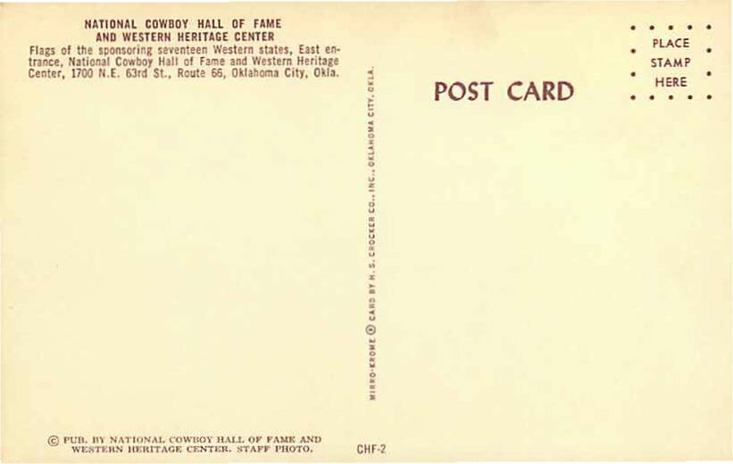 Postcard National Cowboy Hall of Fame & Western Heritage Center Oklahoma City OK