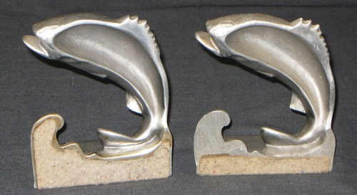 BRUCE FOX TROUT BOOKENDS SIGNED