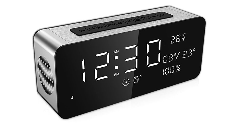 Sardine A10 Speaker Bluetooth Con Sveglia Orologio Da Tavolo Temperatura Linq