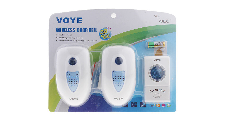 Campanello Wireless Senza Fili 38 Melodie Casa Porta V003a2 sus