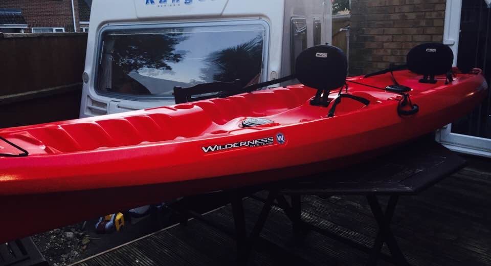 Wilderness Double Kayak with Jumpseat and two paddles in Poole