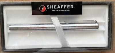 NIP Sheaffer Intensity Medici Engraved Chrome ''M'' Nib Fountain Pen N0923750