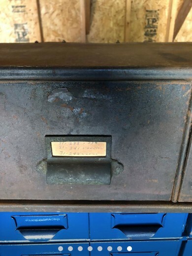 VINTAGE METAL LIBRARY CARD FILE CABINET