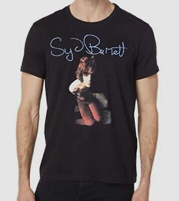 $118 John Varvatos Men's Black Syd Barrett Graphic Crewneck T-Shirt Size M