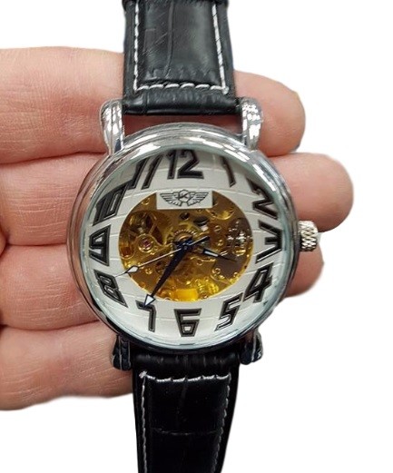 Orologio Polso Yk G8245 Unisex Analogico Automatico Elegante Moda Bianco lac