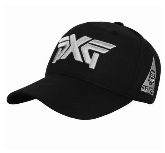 New PXG Golf Hat Sun Hat Embroidered Edge Cap Adjustable Sports Cap Black/White