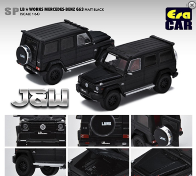 Era Car Lb Works Mercedes Benz G Wagon G63 Matte Black 1 64 Ebay