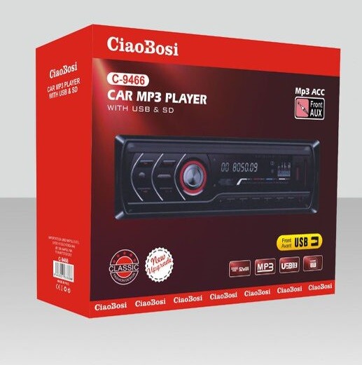 Autoradio Car Stereo C-9466 Digitale Lettore Sd Mp3 Mmc Usb Radio Fm Aux linq