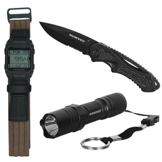 Hmv-rcn-rm1 Knife/led Light/watch Set. Inclu