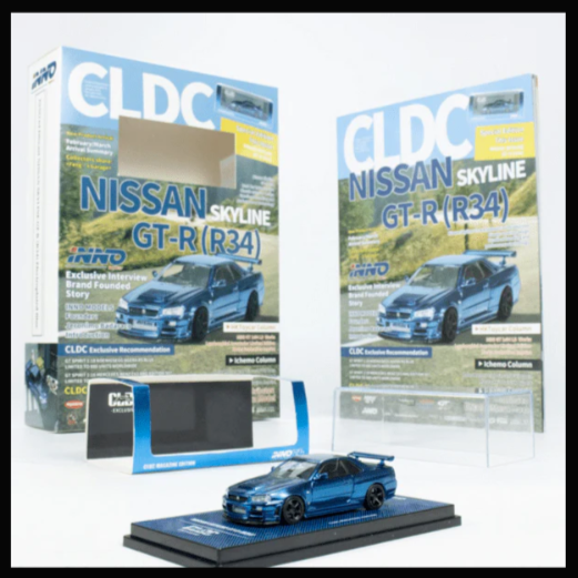 Inno64 x CLDC 1:64 Nissan Skyline GT-R R34 (Chrome Blue Inno64 x CLDC 1:64 Nissan Skyline GT-R R34 (Chrome Blue